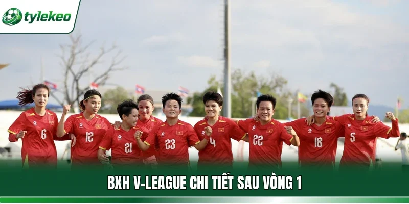BXH V-League chi tiết sau vòng 1