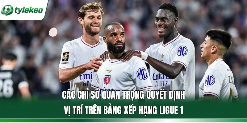 Các chỉ số quan trọng quyết định vị trí trên bảng xếp hạng Ligue 1