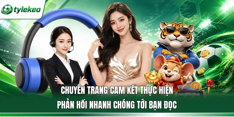 Chuyên trang cam kết thực hiện phản hồi nhanh chóng tới bạn đọc