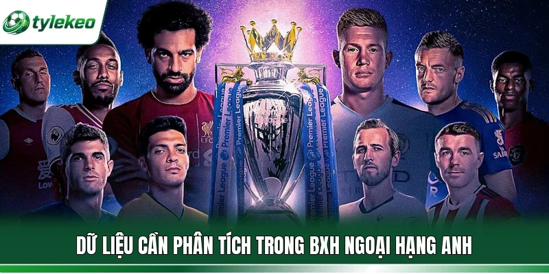 Dữ liệu cần phân tích trong BXH Ngoại hạng Anh  