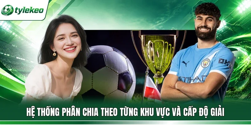 Hệ thống phân chia theo từng khu vực và cấp độ giải