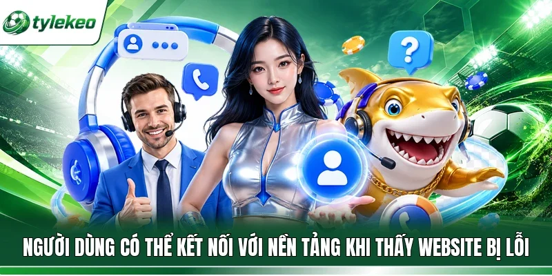 Người dùng có thể kết nối với nền tảng khi thấy website bị lỗi