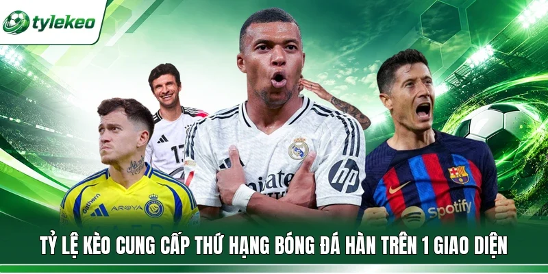 Tỷ Lệ Kèo cung cấp thứ hạng bóng đá Hàn trên 1 giao diện